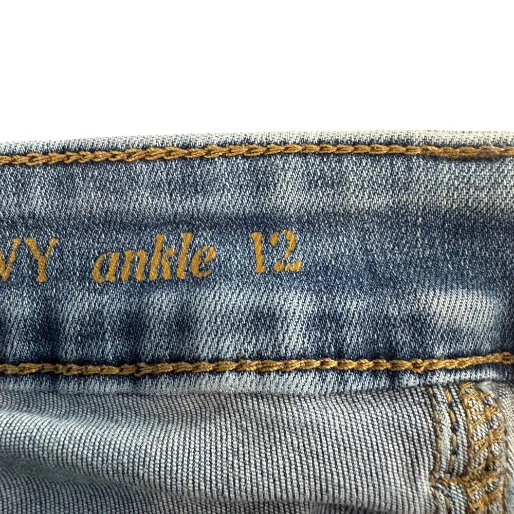 Talbots Curvy Ankle Jeans‎ Womens 12 Medium Wash Blue Stretch Denim Pants
